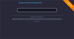 Desktop Screenshot of joergs-british-autographs.de